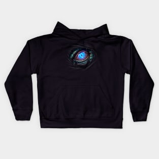 Dragon's Eye blue Kids Hoodie